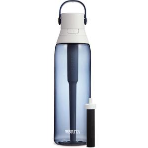 Brita Hard-Sided Plastic Premium Filtering Water Bottle, BPA-Free, Reusable, Replaces 300 Plastic Water Bottles, Filter Lasts 2 Months or 40 Gallons, Includes 1 Filter, Night Sky - 26 oz.