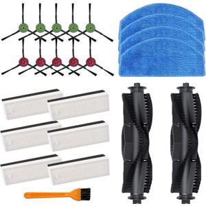 Replacement Parts for Tikom G8000,for Tikom G8000 Pro, for HONITURE G20 Robot Vacuum Cleaner Spare Parts Accessories, 2 Main Roller Brush, 10 Side Brushes, 6 Hepa Filters, 4 Mop Pads Replacement Parts for Tikom G8000,for Tikom G8000 Pro, for HONITURE G20 Robot Vacuum Cleaner Spare Parts Accessories, 2 Main Roller Brush, 10 Side Brushes, 6 Hepa Filters, 4 Mop Pads