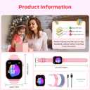 4G Kids Smart Watch with GPS Tracker, Video Call & Texting, Smart Watch for Kids with SIM Card, SOS, School Mode, HD Camera, Pedometer, Kid Watch Gift for Boys Girls Age 4-12, Pink