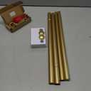 TONIAL Curtain Rod 32 to 58 Inch, Telescoping Splicing 3/4 Drapery Rods for Windows Decorative Single Rod with Small Cap End, Antique Gold