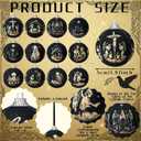 Giegxin 24 Pcs Nativity Scene Christmas Tree Ornaments Black Fabric Hanging Balls Christian Xmas Tree Ornament Religious Printing Pendant Gifts for Church Christmas Decorations Home Party Favors