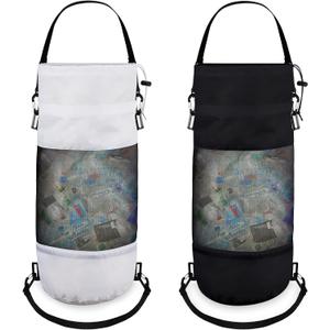 2 Packs Portable Boat Accessories Mesh Trash Bags Trash Can Garbage Container for Boat Kayak Camper Fishing Cabin Storage Men Women Adults(Black, White)