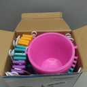 Holady 5'' Inch Sand Beach Buckets Pail with Shovels,Water Bucket for Beach Fun Great Summer Party Accessory(24 Bucket+24 Shovels)