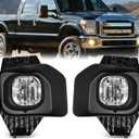 Fog Lights Compatible for Ford 2011-2016 F250/F350/F450/F550 Super Duty, Bumper Driving LED Fog Lamp Assembly Replacement FogLight Kit, DOT Certified（1 Pair）