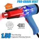 Heat Gun, 572 & 1112F Temp Ranges, 2-Speed Adjustable, 110V with 4 Nozzles, Overload Protection, 4.9FT Cord, for Crafts and Shrink Wrap (Standard)