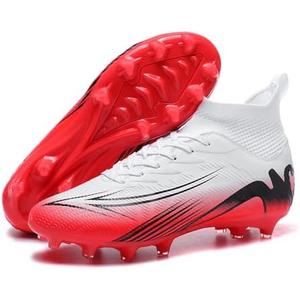 Up run Men's High Top Soccer Shoes FG Long Spikes Adult Football Shoes Lightweight Professional Athletic Training, Size 41