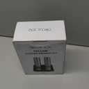 CIRCLE JOY Electric Salt and Pepper Grinder Set Stainless Steel Spice Grinder Automatic Pepper Mills with Easy-to-Carry Dual Charging Station, White Led Light, and Adjustable Coarseness, Silver (Rechargeable Set with 2-in-1 Charging Base - Silver)