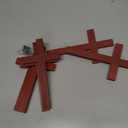 6 Pieces Wooden Cross Table Decoration Easter Wooden Crosses Small Wooden Cross Standing Centerpieces Wood Cross Sign Tabletop for Nativity Church Sunday School First Communion Baptism Decorations (Christian)