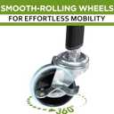 AGTEK Makeup Cart, Movable Rolling Organizer Cart, Black 3 Tier Metal Utility Cart