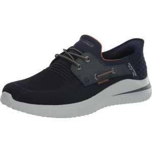 Skechers USA Men's Men's Delson 3.0-Roth 210606 Low Profile Bungee Lace Slip-Ins, NVY, 10.5