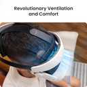 KIWI design H4 Boost Comfort Battery Head Strap Accessories for Meta/Oculus Quest 3/3S, Dual Fast Charge The VR Headset and Battery Strap in 2.5h, Halo Strap Reduce Facial Pressure, Not for Quest 2
