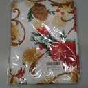 SASTYBALE Christmas Tablecloth Rectangle, Jacquard Fabric Christmas Table Cloth with Poinsettia Flowers, Spillproof Table Cover for Winter Holiday Dinner Decor (Rectangle, 60" x 84")