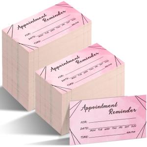 Seajan 1000 Pcs Appointment Cards Bulk Appointment Reminder Cards for Client Business, Hair Salon, Dental Office, Massage Therapist, Grooming, Hairdresser, Medical Doctors and More(Daily, Pink)
