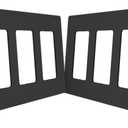 MORNING GROUP Matte Finish Quad Decorator Switch Cover, 4-Gang Screwless Wall Plate, 4.53" H x 8.19" L, Polycarbonate Thermoplastic, UL Listed, Black, 2 Pack
