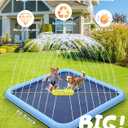 EPN Splash Pad for Dogs & Kids, Extra Large Sprinkler Mat, 127 x 90.5 Inch