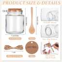 24 Pack Glass Sugar Scrubs Jars 8.5oz Bath Salt Container with Cork Lids Spice Containers with Bamboo Spoons Labels Twine, Honey Body Yogurt Tea Coffee Storage for DIY Gifts Kitchen Bathroom, 2.8 x 4 inches