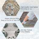 Ice Cleats for Shoes and Boots,10-Spike Stainless Steel Ice Grips,Boot Cleats for Snow and Ice,and for Winter Outdoor Use