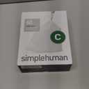 Simplehuman Code C 60 Count, Dispenser Pack Custom Fit Liners, Drawstring Trash Bags, 10-12 Liter / 2.6-3.2 Gallon, White