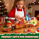 Christmas Train Building Block Set-1461PCS Surprise Christmas Countdown Toys with LED Light Collectible Holiday Block Sets Thanksgiving Xmas Gifts Home Decor for Boys Girls and Adults