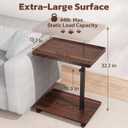 Large C-Shaped End Table, Swivel TV Tray, Couch Side Table Walnut
Adjustable Height 360° Swivel, Slide Under Sofa, Multi-Use Couch/Bed/Overbed Table, Small TV Dinner Tray For Couch Dining