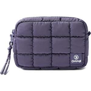 Quilted Cosmetic Bag, Puffer Makeup Bags, Crossbody Purses for women,Cute Travel Toiletry Bag for Women (Purple)