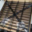 FOREHOGAR Metal Garden Fence 28in (H) x 23.3ft (L), 1 Gate + 9 Panels Dog Fence Border Fences Animal Barrier, No Dig Garden Fencing for Yard Flower Bed Lawn Patio Outdoor, PIN282810G Black