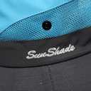 Womens Summer Sun Hat Beach Hat Wide Brim Outdoor UV Protection Hat Foldable Cool Mesh Ponytail Bucket Hat (6-7, Sky Blue-gray)