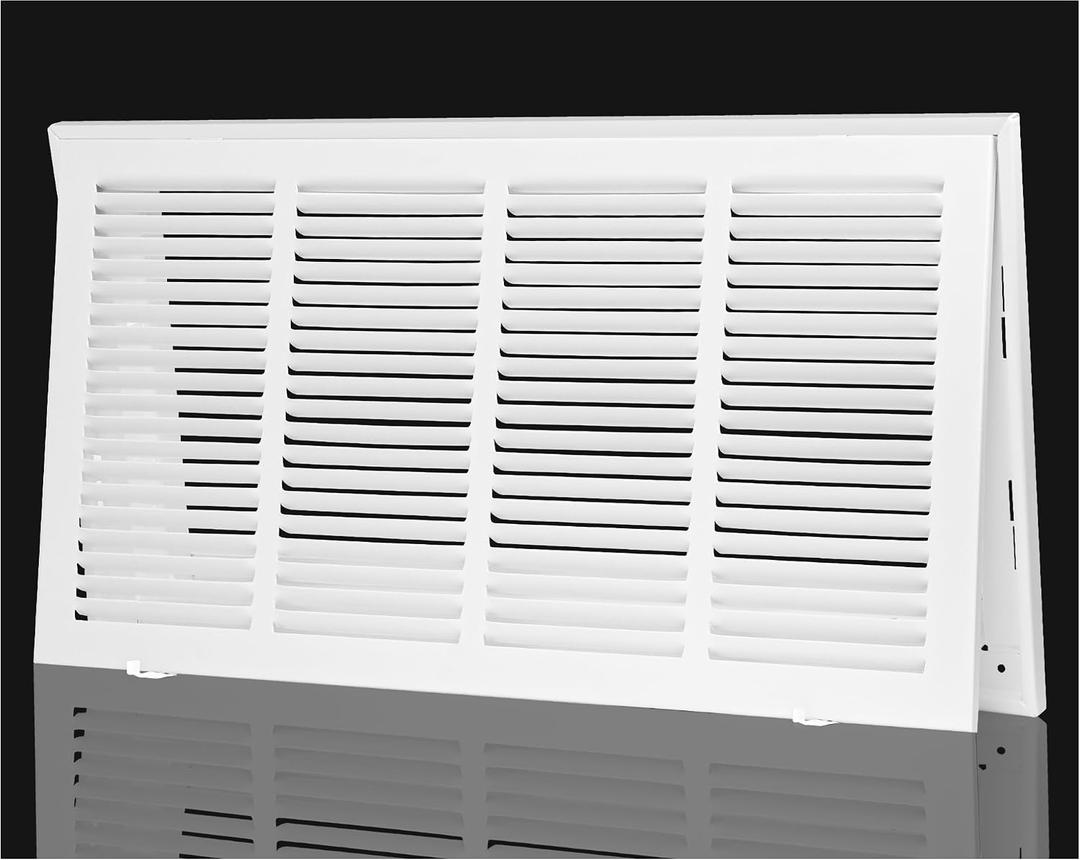 20x10 Return Air Grille,Air Return Vent Cover for 20"Wx10"H Duct Opening | Steel Return Air Filter Grille HVAC Vent Cover for Wall Ceiling,Removable Door Hold 1"Thick Filter,Outer Size 22 5/8"x12 5/8"