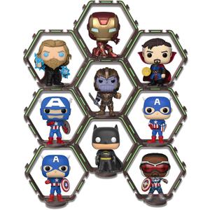 YODAR 9 PCS Riser Display Shelf for Funko POP Figures, Floating Shelves Display Ledge for Organizer and Decoration, Collectibles Display Stands Showcase, Glowing at night