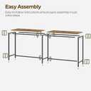 YATINEY 70.8" Long Bar Table, Counter Bar Height Table, High Top Table, Rectangular Hightop Bar Pub, for Kitchen, Living Room, Entryway, Rustic Brown and Black BT08BR