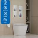 Narrow Shower Niche for Tiny Shower Room Storage, Insert Tile Ready, Double Shelves, Stainless Steel,(White, 24 * 8 in)
