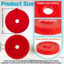 Teenyyou 6 Pcs Silicone Mason Jar Lids with Straw Hole for Wide Mouth Mason Jar Thickened Leak Proof Lid for 86 mm Reusable Large Canning Jars Caps(Classic)
