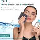 Wash Cloths 6 Pack, Super Soft & Skin Friendly Face Towel for Sensitive Skin, Reusable Washable Makeup Remover Cloth, 10x10 inch Small Baby Washcloths, Easy to Rinse Dark Grey Facial Cleaning Cloth