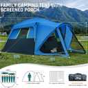 DMH OUTDOORS 8 Person Tents for Camping Cabin Tent with Screen Porch, Weatherproof Family Tent with Rainfly & 5 Mesh Windows, Windproof Car Camping Tent with Carry Bag for Outdoor Camping Hiking