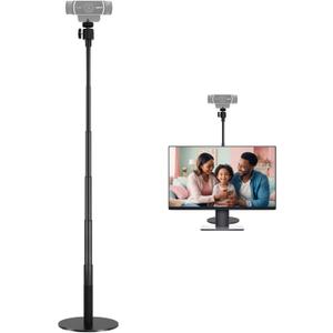 Webcam Stand for Desk, 28.5" Webcam Mount with 1/4" Thread, Height & Angle Adjustable Web Cam Stand Mount for Logitech C922 C930e C920S C615 C960 C920x BRIO NexiGo N60 and Others