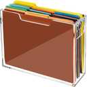 Acrylic File Folder Organizer, Clear Hanging File Organizer Box for Letter Size, Desktop File Holder with Handles, Slim Filing Storage Box for Desk Office Home Work -1 Pack