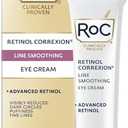 RoC Retinol Correxion Under Eye Cream for Dark Circles & Puffiness, Daily Wrinkle Cream, Anti Aging Line Smoothing Skin Care Treatment for Women and Men, 0.5 oz (Packaging May Vary)