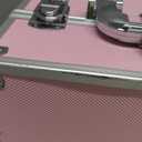 Frenessa Makeup Train Case Large Portable Cosmetic Case - 6 Tier Trays Professional Makeup Storage Organizer Box Make Up Carrier with Lockable keys - Pink