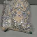 Women's Short Sleeves Sequins A-Line Formal Evening Dress, Size 16