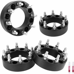 ILONPA 8x6.5 to 8x170 2 inch Wheel Spacers 126.15mm Bore for 1980-1998 Ford F250 F350, 1992-2007 E250 E350 Econoline, 9/16"-18 Studs 8 Lugs Wheel Adapters fits 1995-2010 Dodge Ram 2500 3500, Set of 4