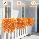 Artificial Fall Hanging Flowers for Outdoors 6pcs Long Vine Fake Fall Flowers Plants for Autumn Decoration, Silk Faux Morning Glory Look Real UV Resistant for Outside Planters Yard Patio Porch