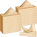 Bailarina 80 Pack Gold Satin Napkins,17x17 Inches Wedding Napkins Square Soft Silky Table Napkins Bulk Decorative Elegant Cloth Napkin for Party Decoration, Banquet,Wedding,Graduation