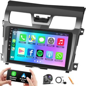 [4G+64G] Car Radio for Nissan Altima 2013-2019 with Wireless CarPlay Android Auto,10" Touchscreen Android 13 Car Stereo with Mirror Link Voice Control WiFi/GPS,Bluetooth,FM/RDS SWC+Backup Camera