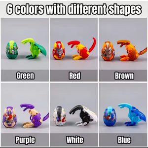 6PCS Deformed Dinosaur Egg Toys Mini Claw Machine Accessories Kids Gashapon Balls Prizes