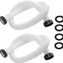 2-Pack 1.5-Inch Diameter Pool Hoses, 59-Inch Replacement Hoses Compatible with Above Ground Pool Pumps, Fits 1500 to 2500 GPH Filter Pumps, Sand & Saltwater System