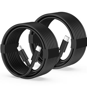 2 x USB C to USB C Cable, 2-Pack 10FT 60W Fast Charging Cable Long Type C Charger Cord for iPhone 17/17 Pro/17 Pro Max/Air/16/15 Pro Max/Plus, iPad, MacBook, Galaxy S25/S24, Pixel 10/9/8, Tablet, Android