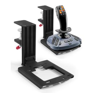 Metal Desk Mount for Flight Sim Stick Compatible with Thrustmaster SimTask Farmstick, T-Flight Hotas One, T-Flight Hotas X, T16000M FCS, TCA Sidestick, Quick Release/ Sturdy Clamp/ Height Adjustable