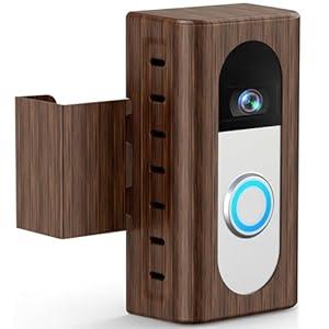 QIBOX Anti-Theft Video Doorbell Mount Compatible with Ring/Blink Video Doorbell 4/3/3 Plus/2/1/(2020 Release), Adjustable No-Drill Mounting Bracket Wedge Adapter Holder Accessories (Black)