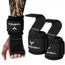 Weight Lifting Hooks, Padded Weight Lifting Straps Wrist Straps for Men and Women, Premium Deadlift Straps for Weightlifting and Powerlifting, Weight Lifting Gloves for Pull Ups, Black