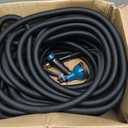 Garden Hose 100FT Non-Expanding, Lightweight Hose With 10-Function Nozzle, Leak-Proof No-Knot, Easy to Carry, Wear-Resistant, Sturdy 3/4GHT Flexible Water Hose for Outdoor (Black with Nozzle)